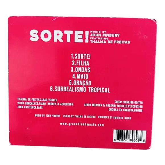 John Finbury Thalma de Freitas Sorte CD NM 2019 Latin Jazz Green Flash Music - Picture 4 of 5